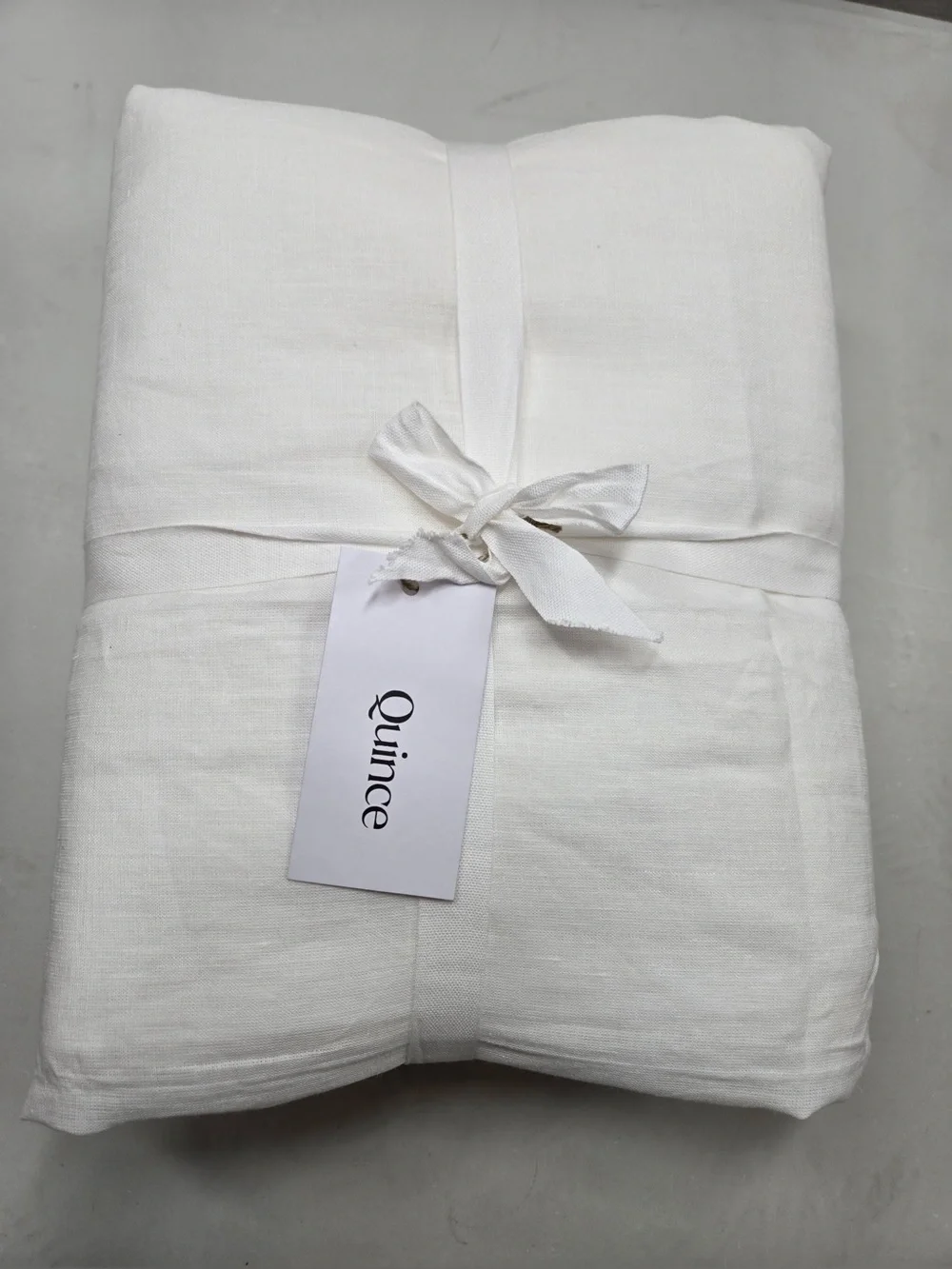 NWT QUINCE Set Of 2 48x84 European Linen Curtains White 0494